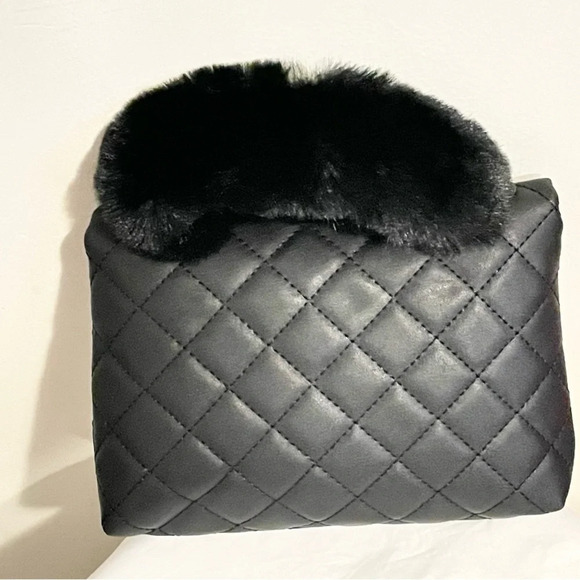 Mini  fashion quilted crossbody trendy flap black handbag black - Picture 3 of 3